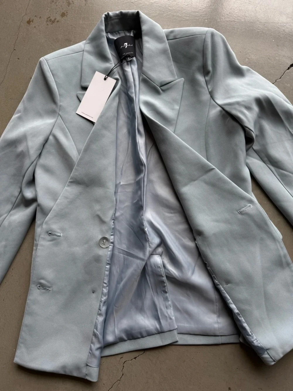 7 For All Mankind / Double Breasted Blazer / Blue - Picture 6 of 14